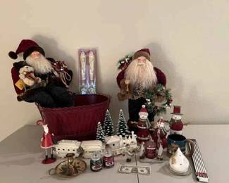 Vintage Christmas Dcor  Santa Figures, Snowmen, Candles  more