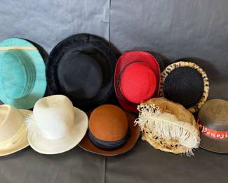 Vintage DesignerStyle Womens Hats  Mixed Fabrics, Colors, and Eras