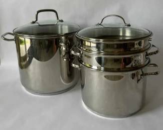 Stainless Steel Stock Pots Steamer Set  Tramontina  Culinary Essentials
