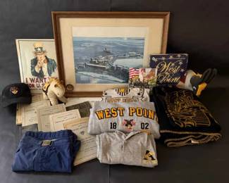 West Point Military Academy Memorabilia Collection Apparel, Documents, Art, and More