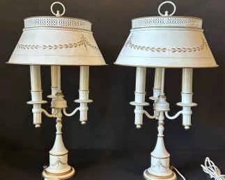 Pair Of BouillotteStyle Lamps 