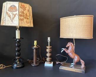 Wooden Lamps And Stands 