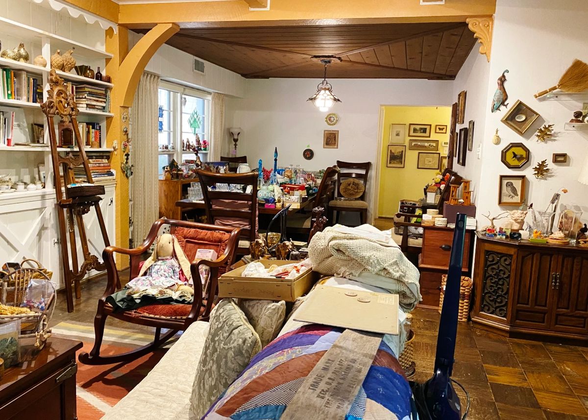 Living Room and Dining Room overflowing with wonderful treasures