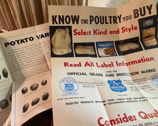 Vintage U.S. Dept of agriculture advertising from the 50s, great for a country kitchen