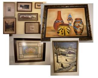 Large Art Collection throughout the Home, from prints to original oils
