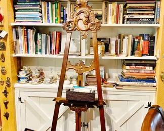 Mahogany Decorative Easel Hand Carved, Books