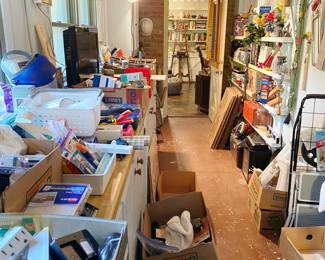 Workroom FULL to capacity with EVERYTHING
