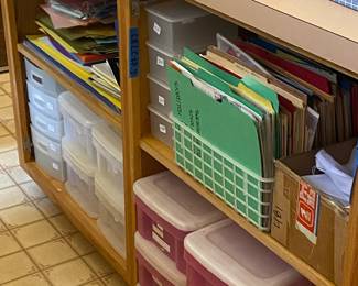 Sewing Room storage boxes and patterns