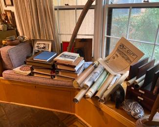 Memorabilia, old documents, black and white photos, Rain Stick