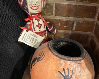 Dammit Doll and Santa Fe Pottery