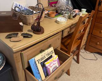 Desk with matching twin bed