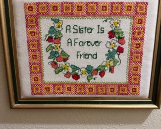 Framed Cross stitch