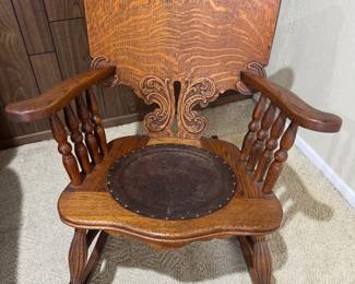 Antique wood rocker 