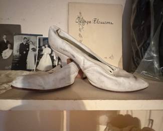 Antique wedding shoes 