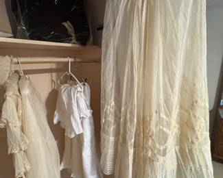 Antique wedding dress pieces