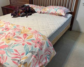 Queen bed with mattresses 