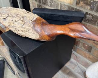 Wood carved duck