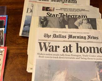 Historic event newspapers