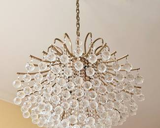Vintage Crystal Chandelier-American Brass & Crystal Wedding Cake-Tiered