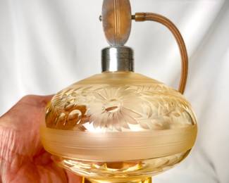 Antique Large Czech Perfume Bottle Signe