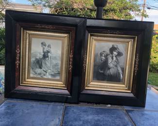 1872 ART PRINT ENGRAVING-Pair of Rothwell Engravings Antique