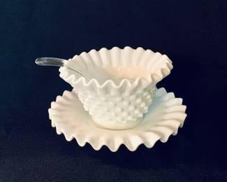 HOBNAIL MILK GLASS