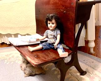 ANTIQUE SCHOOL DESK