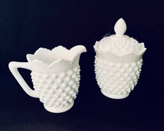 HOBNAIL MILK GLASS