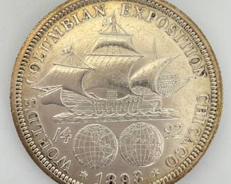 1893 US Silver Columbian 50c