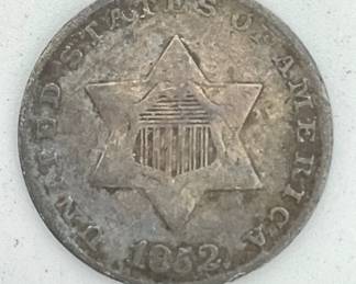 1852 3-Cent Silver Coin
