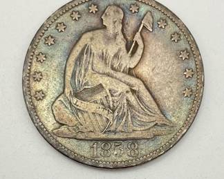1858-O Seated Liberty Half Dollar