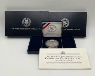 1992 White House 200th Anniversary Proof Silver Dollar