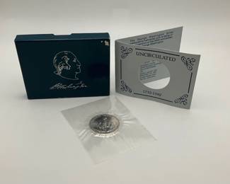 1982 Uncirculated George Washington Silver Commemorative Half Dollar