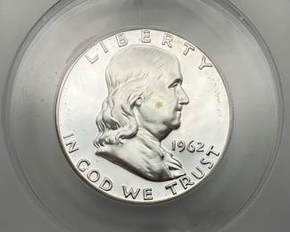 1962 Franklin Half Dollar, ANACS PF65