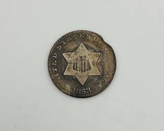 1853 3-Cent Silver Coin