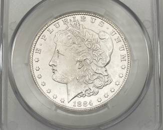 1884-CC Morgan Dollar, CAC MS63