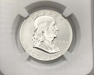 1958 Franklin Half Dollar, NGC PF66