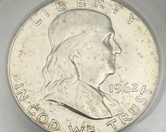 1962-D Franklin Half Dollar, ANACS MS64