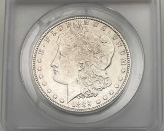 1889-S Morgan Dollar, ANACS AU53