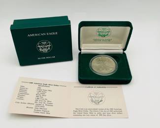 1989 Uncirculated American Eagle Silver Dollar