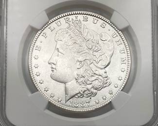 1887 Morgan Dollar, NGC MS63