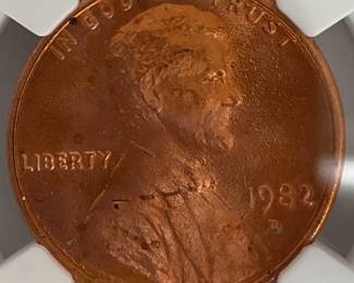 1982-D Lincoln Penny, NGC MS66 RD