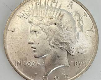 1922 US Peace Silver Dollar