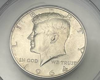 1964 Kennedy Half Dollar, ANACS PF65