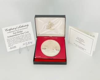 1974 Bahamas $10 Sterling Silver Independence Coin