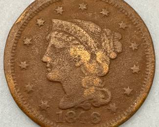 1846 Braided Hair Large Cent