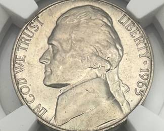 1965 SMS Jefferson Nickel, NGC MS66