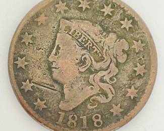 1818 Coronet Head Large Cent