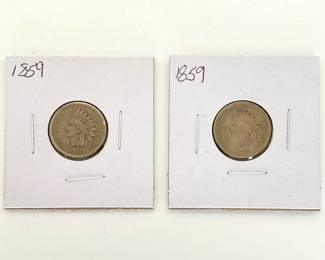 1859 Indian Head Pennies