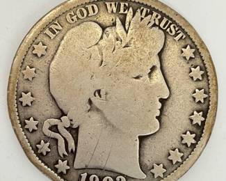 1902 US Silver Barber 50c
